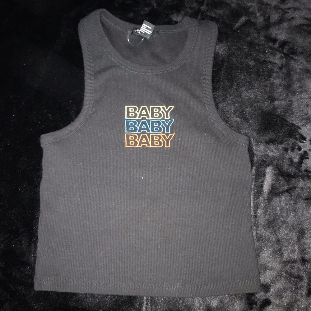 Ribbed black tank top crop top from forever 21